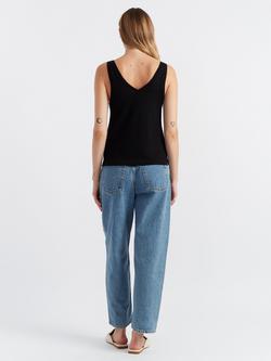 Chinti & Parker V-Neck Pure Wool Vest Top - view 2, Black