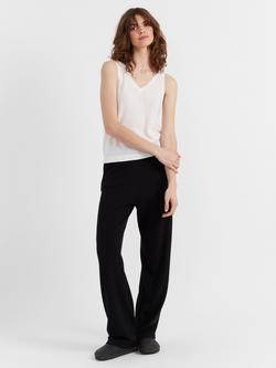 Chinti & Parker V-Neck Pure Wool Vest Top, Cream