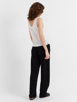 Chinti & Parker V-Neck Pure Wool Vest Top - view 2, Cream