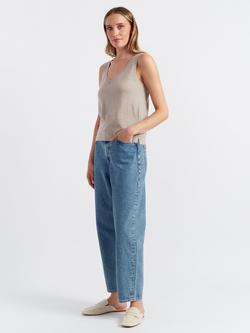 Chinti & Parker V-Neck Pure Wool Vest Top, Oatmeal