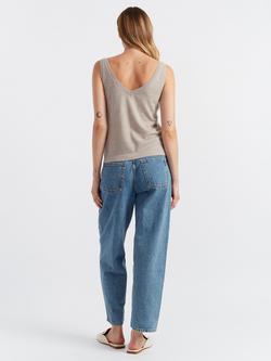 Chinti & Parker V-Neck Pure Wool Vest Top - view 2, Oatmeal
