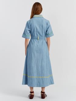 Chinti & Parker Buttercup Shirt Dress, Spring Blue - view 2, Spring Blue