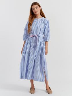 Chinti & Parker Oxford Stripe Shirt Dress, Blue Stripe, Blue Stripe