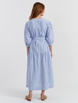 Chinti & Parker Oxford Stripe Shirt Dress, Blue Stripe - view 2, Blue Stripe