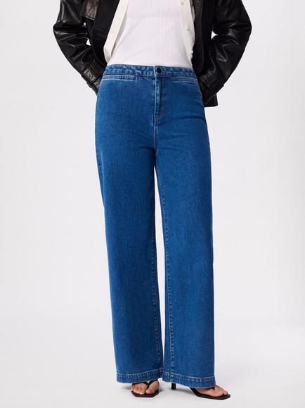 Whistles Stretch Full Length Jeans, Dark Denim