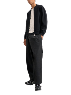 Topman Zip Through Cardigan, Black, Black