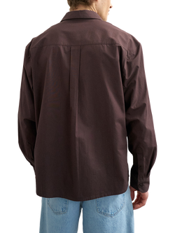 Topman Relaxed Fit Cotton Poplin Shirt - view 2, Brown