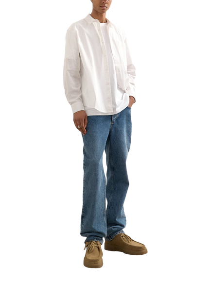 Topman Relaxed Fit Cotton Poplin Shirt - view 2, White