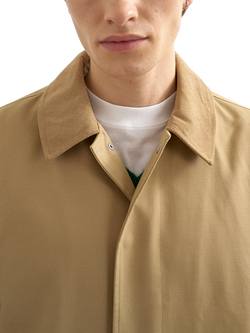 Topman Cord Collar Car Coat, Camel - view 2, Camel