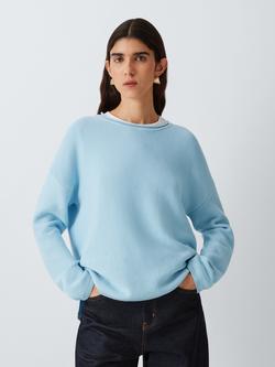 Barbour Marine Knit Jumper, Light Blue