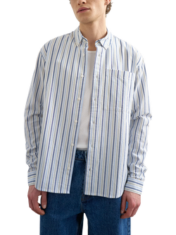 Topman Cotton Regular Fit Stripe Oxford Shirt, Multi, Multi