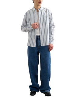 Topman Cotton Regular Fit Stripe Oxford Shirt, Multi - view 2, Multi