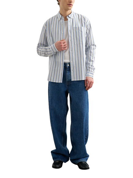 Topman Cotton Regular Fit Stripe Oxford Shirt, Multi - view 2, Multi