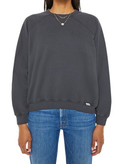 MOTHER The Biggie Crew Neck Sweatshirt, Dark Grey