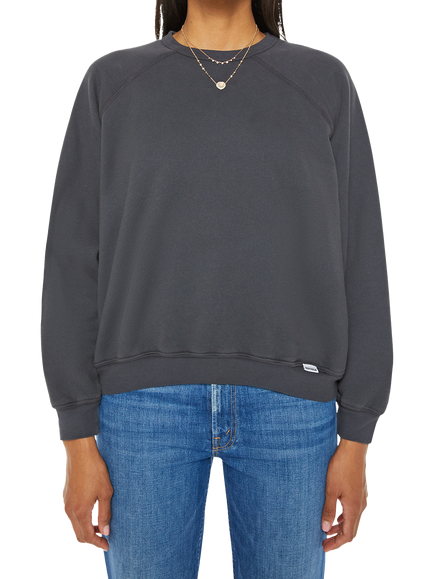 MOTHER The Biggie Crew Neck Sweatshirt, Dark Grey