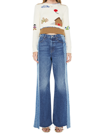 MOTHER Shrunk Little House On The Prairie Jumper, White/Multi, White/Multi