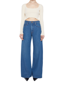 MOTHER Lemon Twist Wide Leg Jeans, Yes Chef, Yes Chef