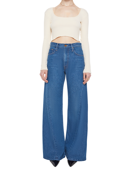 MOTHER Lemon Twist Wide Leg Jeans, Yes Chef