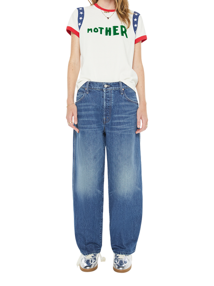 MOTHER Stars Logo T-Shirt, White/Multi, White/Multi