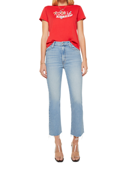 MOTHER Itty Bitty Ringer Rookie Mistake T-Shirt, Red, Red