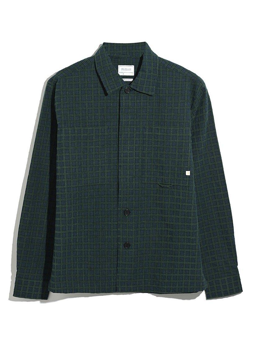 Product image 3 of 4, which shows Farah Cotton Regular Fit Check Shirt, Poplar Green, L