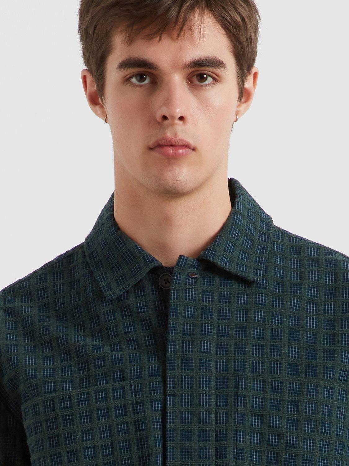 Product image 4 of 4, which shows Farah Cotton Regular Fit Check Shirt, Poplar Green, L