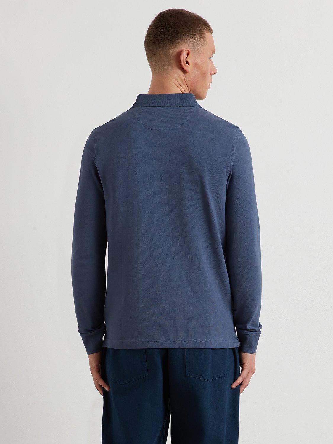Product image 3 of 5, which shows Farah Blanes Long Sleeve Polo Top, River Bed, L