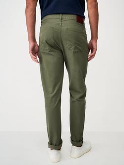 Crew Clothing Slim Fit Trousers, Olive Green - view 2, Olive Green