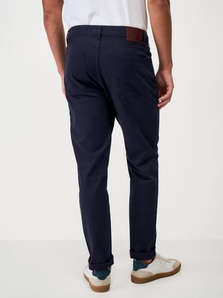 Crew Clothing Slim Fit Trousers - view 2, Navy Blue