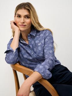 Crew Clothing Lulworth Floral Shirt, Navy/White - view 2, Navy/White