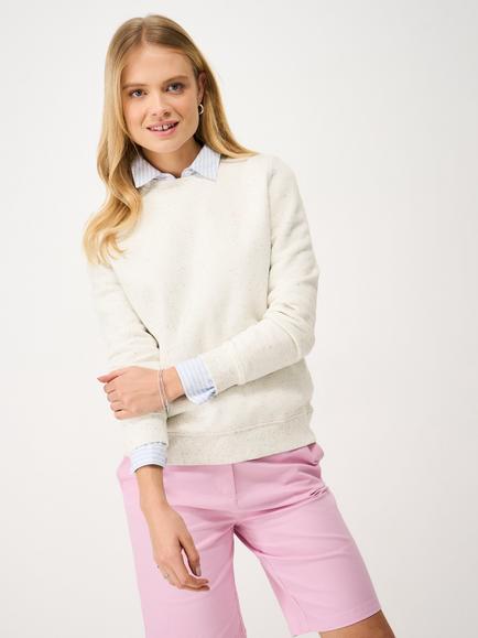 Crew Clothing Crew Neck Nepp Yarn Sweatshirt, White - view 2, White