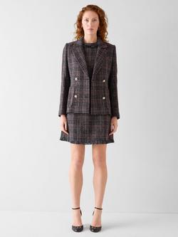 L.K.Bennett Alba Check Jacket, Navy/Multi, Navy/Multi