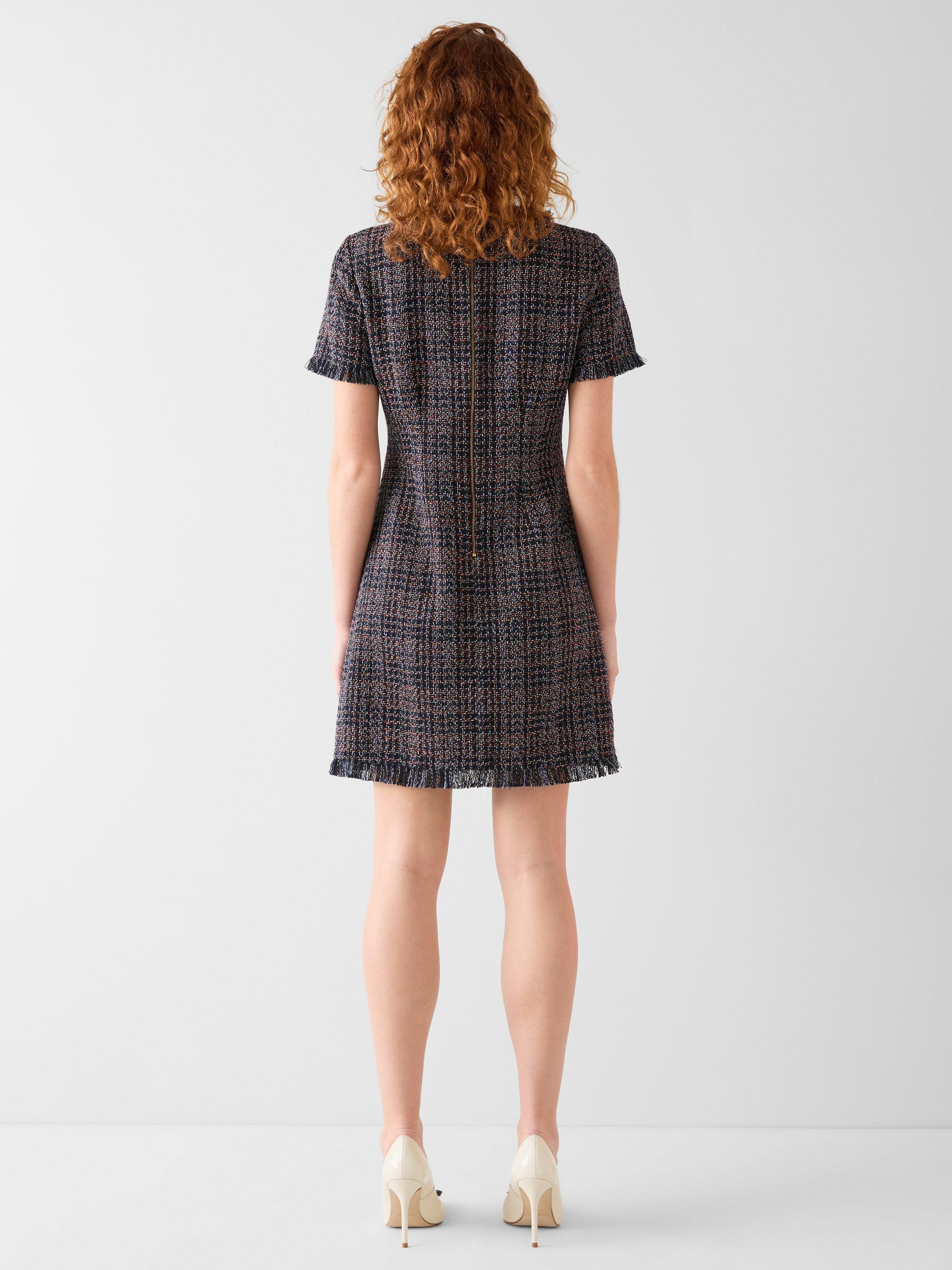 Product image 3 of 4, which shows L.K.Bennett Alba Tweed Mini Dress, Navy, 6
