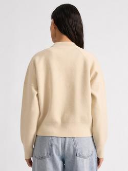 Albaray Knitted Bomber Jacket, Neutral - view 2, Neutral