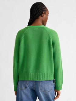 Albaray V-Neck Patch Pocket Cardigan, Green - view 2, Green