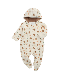 MORI Baby Teddy Bear Pramsuit, Multi, Multi