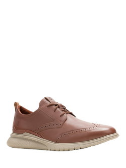 Hush Puppies Advance Wingtip Leather Shoes - view 2, Cappucino