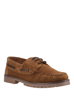 Hush Puppies Harrison Suede Boat Shoes, Tan - view 2, Tan