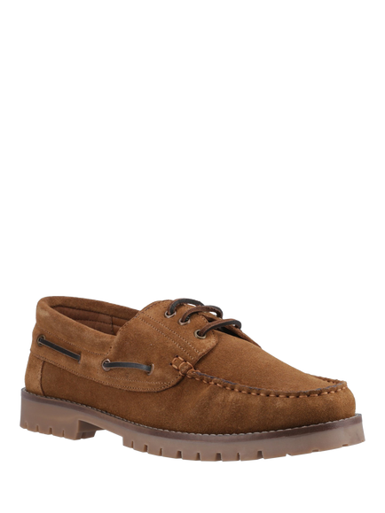Hush Puppies Harrison Suede Boat Shoes, Tan - view 2, Tan