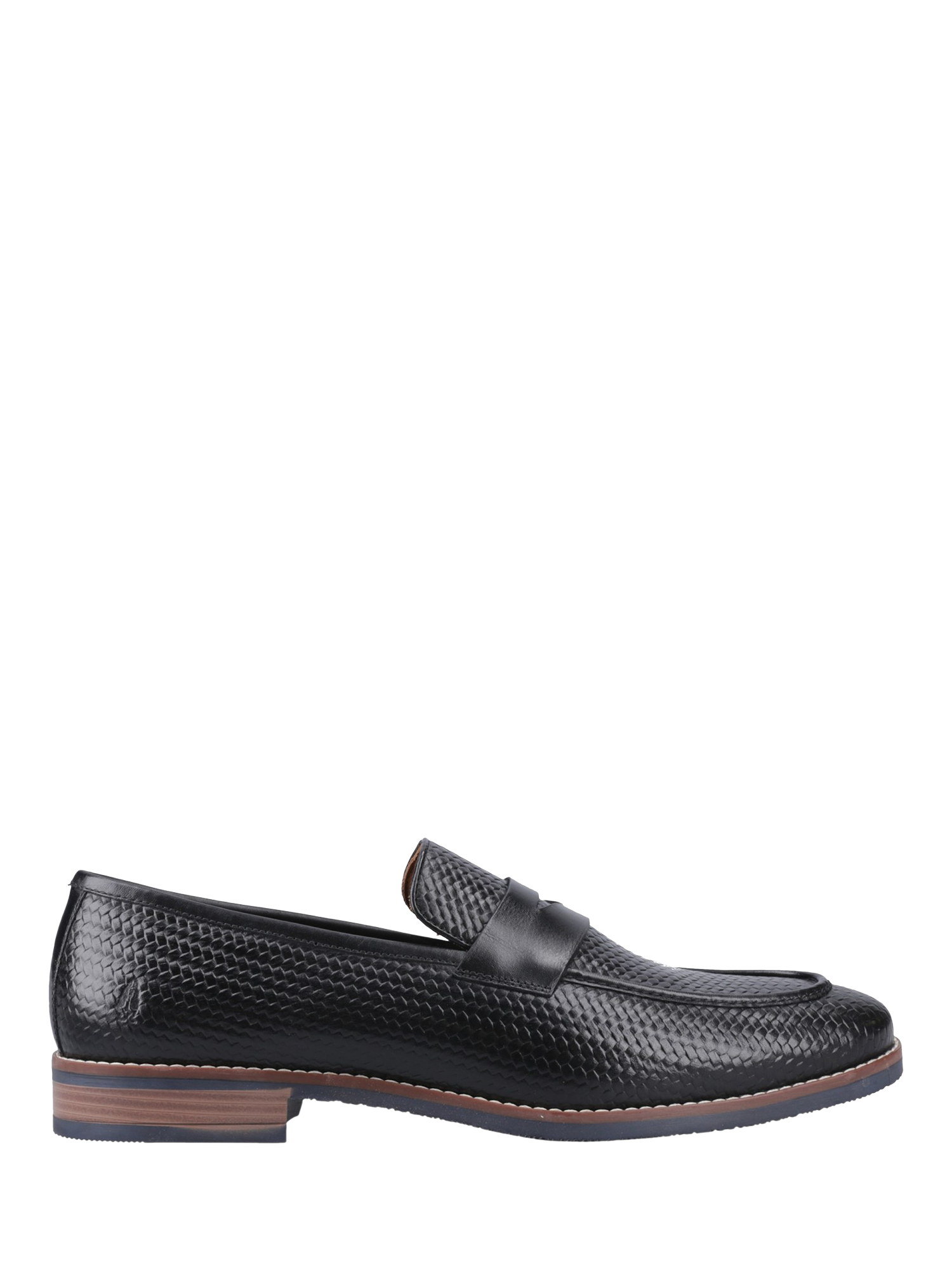 Product image 1 of 4, which shows Hush Puppies Mitchell Leather Loafers, Black, 6