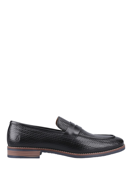Hush Puppies Mitchell Leather Loafers, Black, Black
