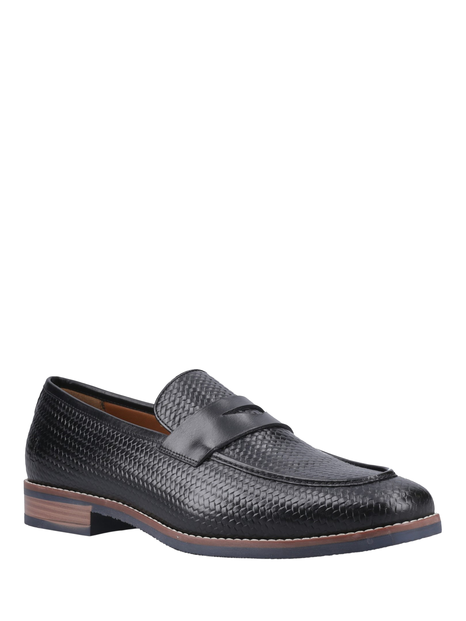 Product image 2 of 4, which shows Hush Puppies Mitchell Leather Loafers, Black, 6