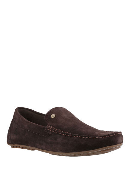 Hush Puppies Ralph Suede Slip On Loafers - view 2, Brown