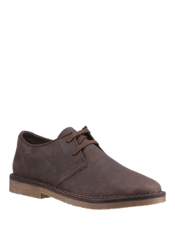 Hush Puppies Scout Lace-Up Leather Shoes, Waxy Brown - view 2, Waxy Brown