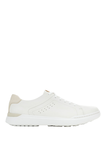 Hush Puppies Wes Leather Trainers, White, White