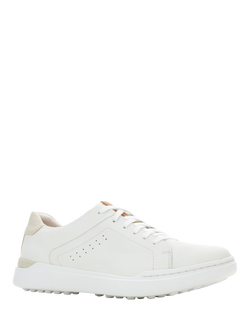 Hush Puppies Wes Leather Trainers, White - view 2, White