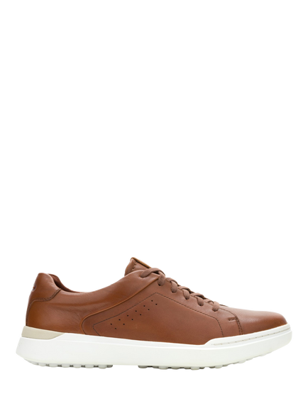 Hush Puppies Wes Leather Trainers, Cognac, Cognac