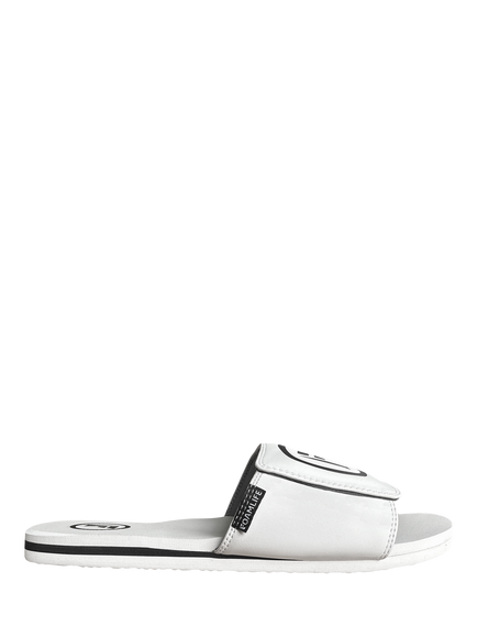 FoamLife Karmo Slider Sandals, White, White