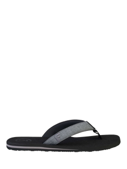FoamLife Sharrp Flip Flops, Black/Grey, Black/Grey