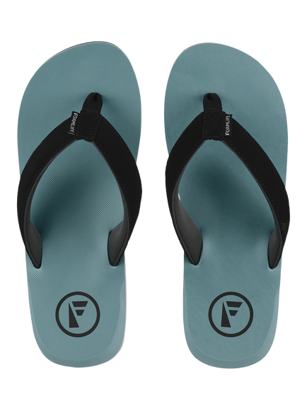 FoamLife Traa Beach Flip Flops, Steel Blue/Multi - view 2, Steel Blue/Multi
